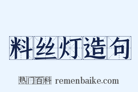 料丝灯造句是什么意思的图片